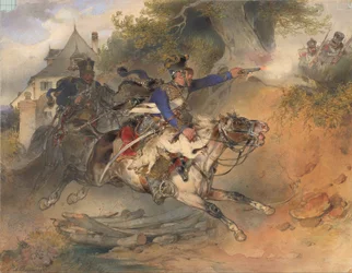Der foragierende Husar, 1840